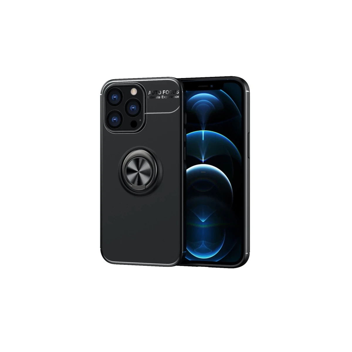 Newface Apple iPhone 13 Pro Kılıf Range Yüzüklü Silikon - Siyah — görsel 2