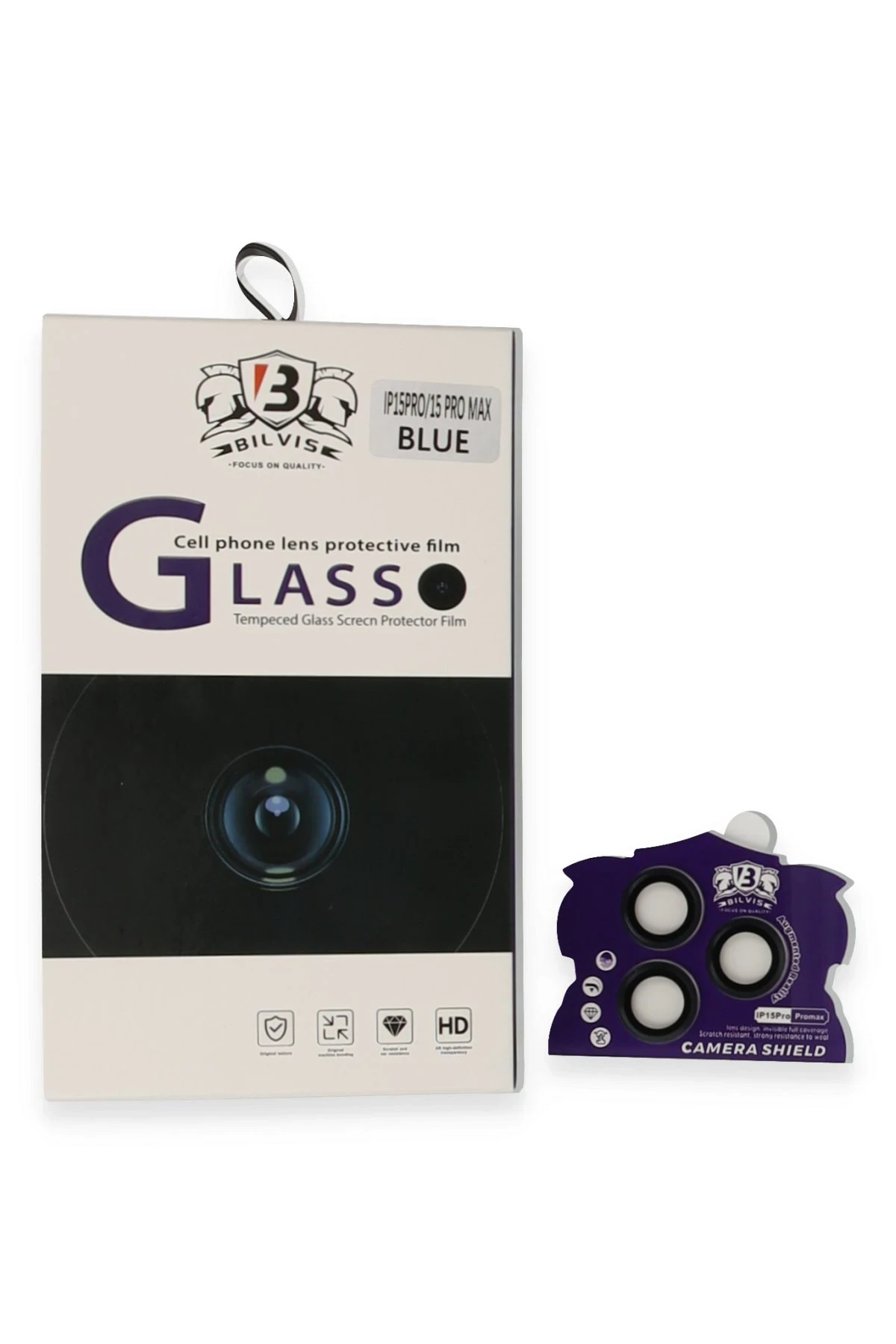 Newface Apple iPhone 15 Pro Max Bilvis Titan Kamera Lens - Lacivert