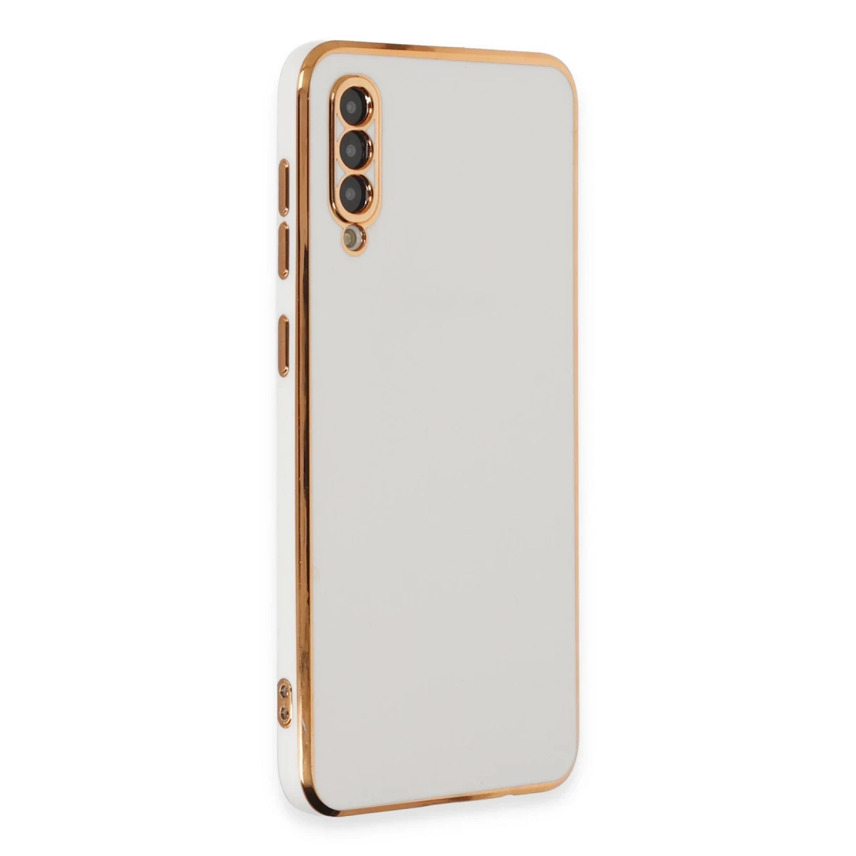Newface Samsung Galaxy A50 Kılıf Volet Silikon - Beyaz