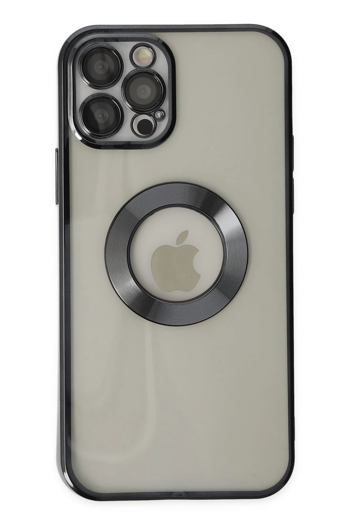 Newface Apple iPhone 12 Pro Max Kılıf Slot Silikon - Siyah