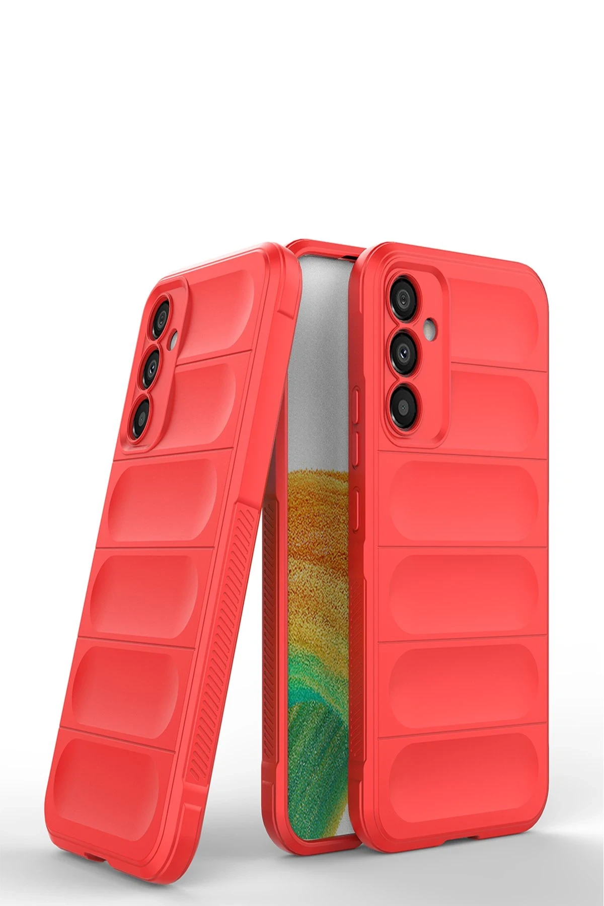 Newface Samsung Galaxy M34 5G Kılıf Optimum Silikon - Kırmızı