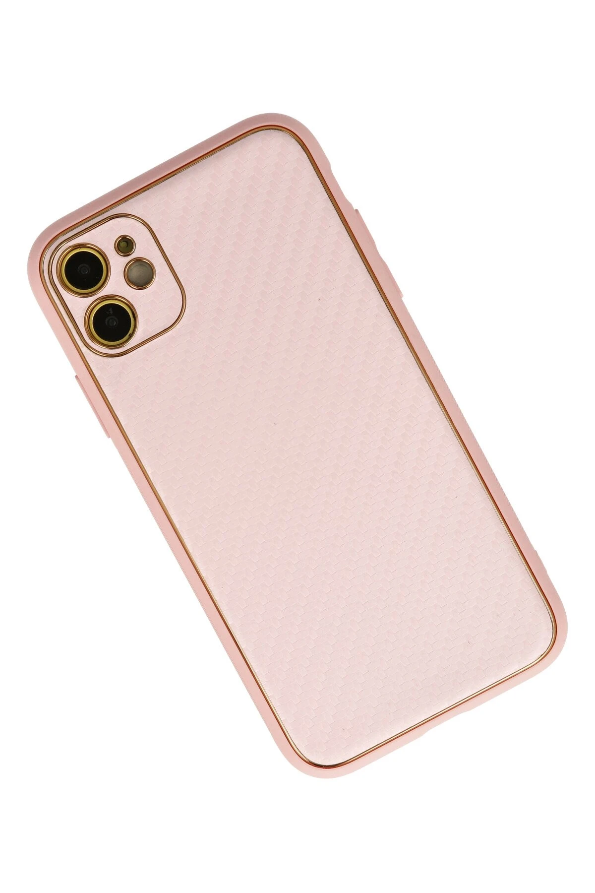 Newface Apple iPhone 12 Kılıf Coco Karbon Silikon - Pembe — görsel 2