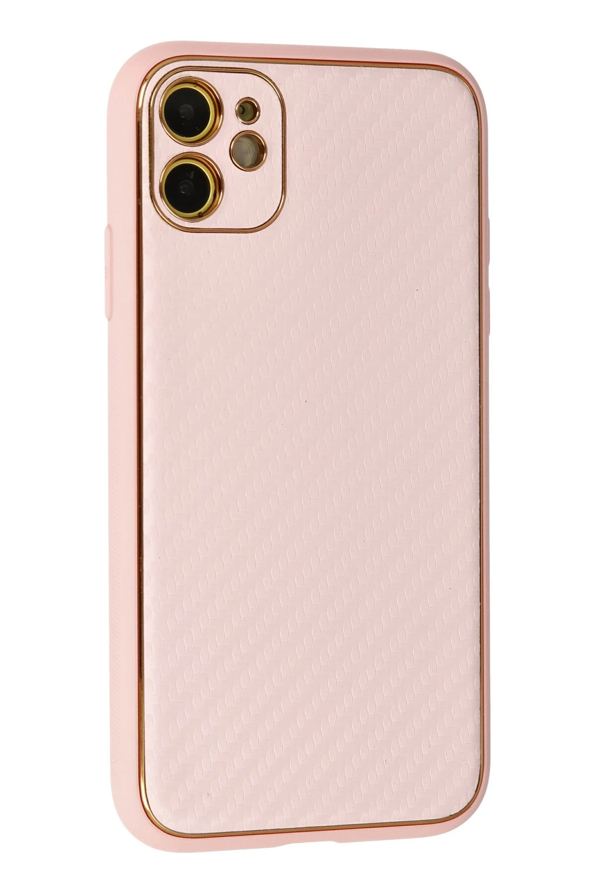 Newface Apple iPhone 12 Kılıf Coco Karbon Silikon - Pembe — görsel 3
