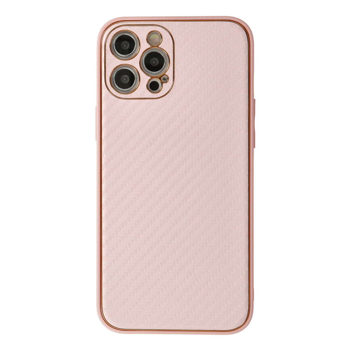 Newface Apple iPhone 12 Pro Kılıf Coco Karbon Silikon - Pembe — görsel 7