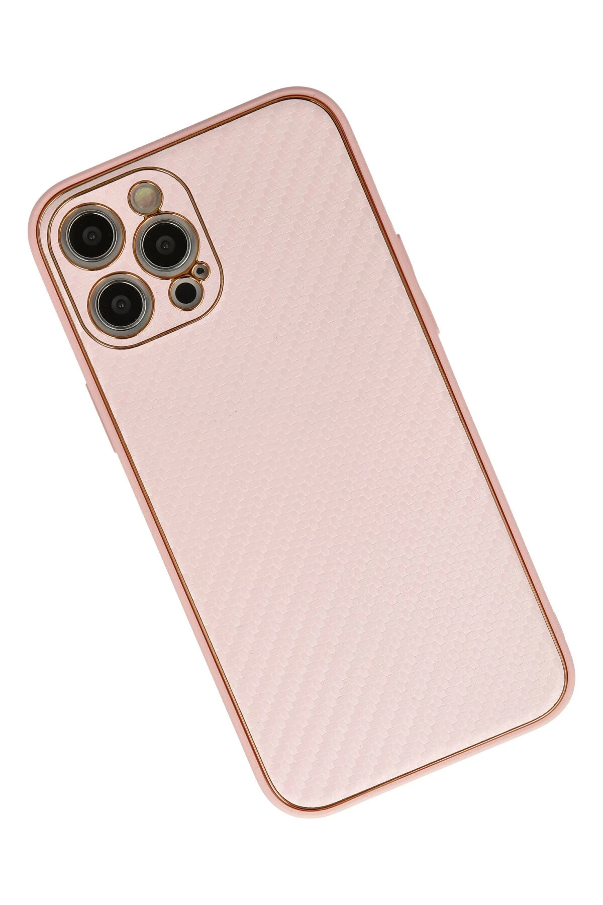 Newface iPhone 12 Pro Kılıf Coco Karbon Silikon - Pembe