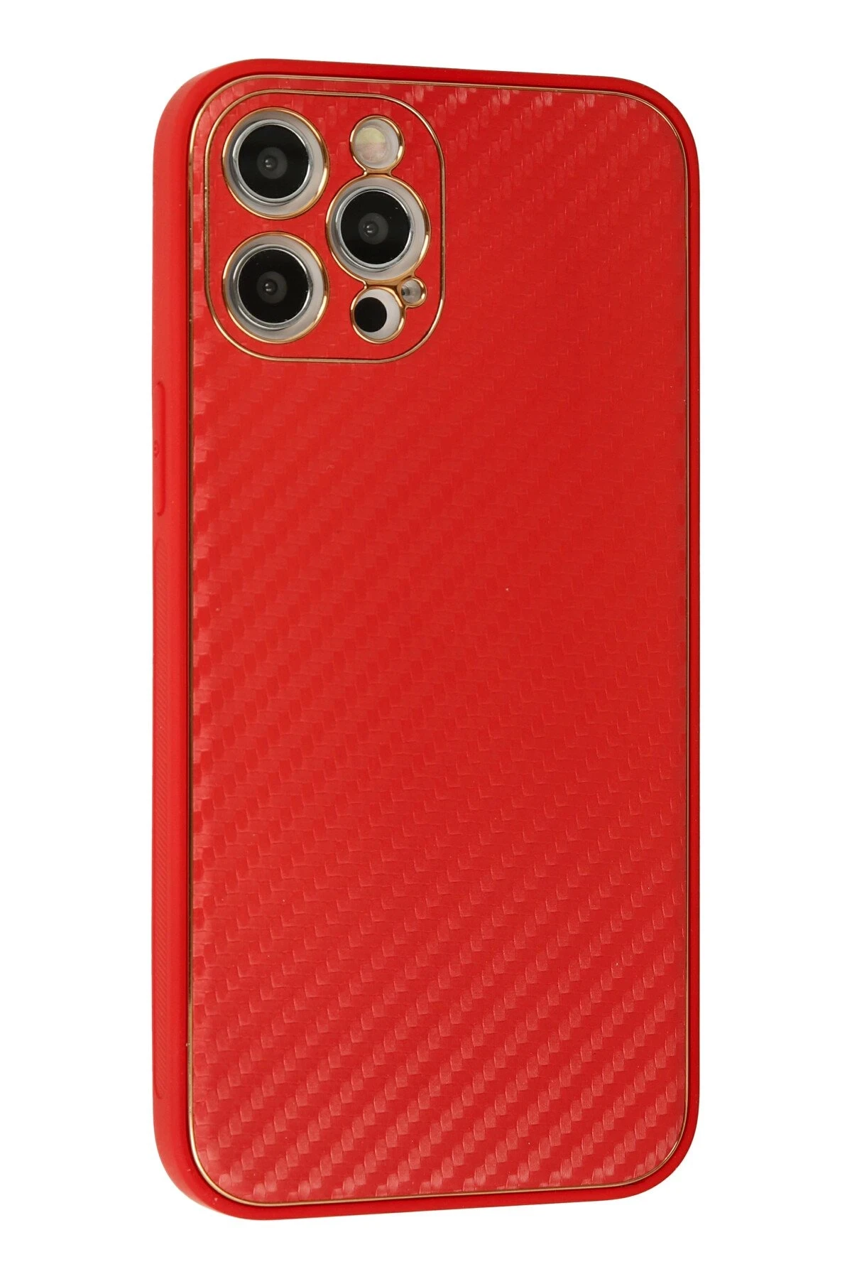 Newface iPhone 12 Pro Kılıf Coco Karbon Silikon - Kırmızı