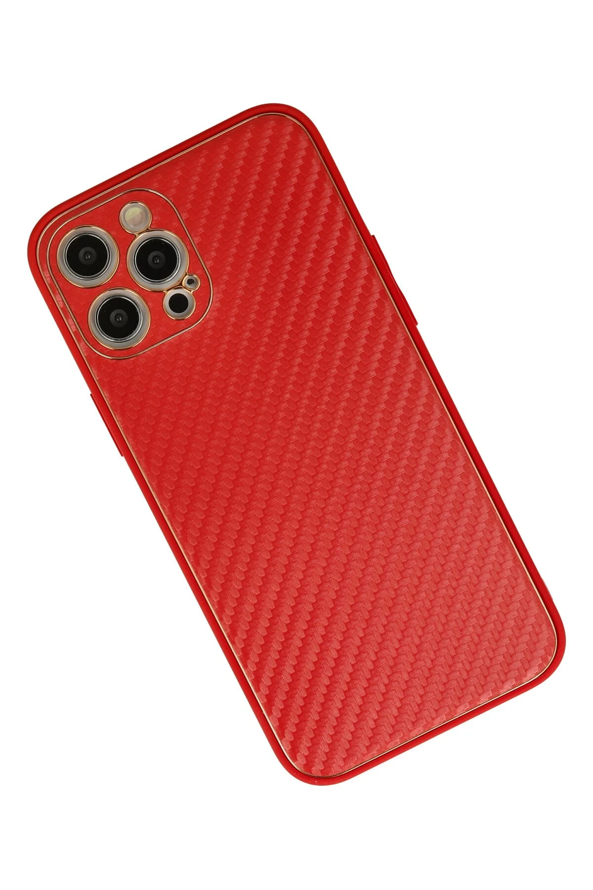 Newface iPhone 12 Pro Kılıf Coco Karbon Silikon - Kırmızı