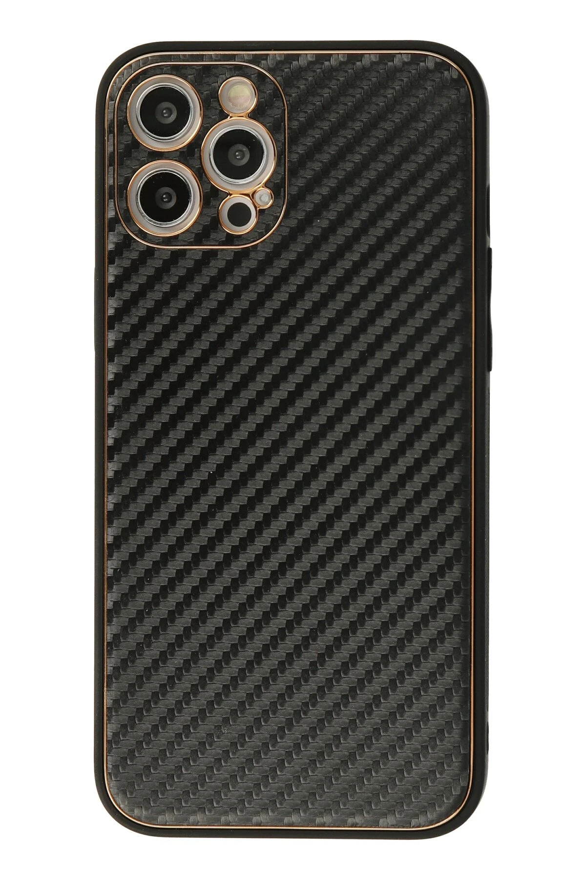 Newface iPhone 12 Pro Kılıf Coco Karbon Silikon - Siyah