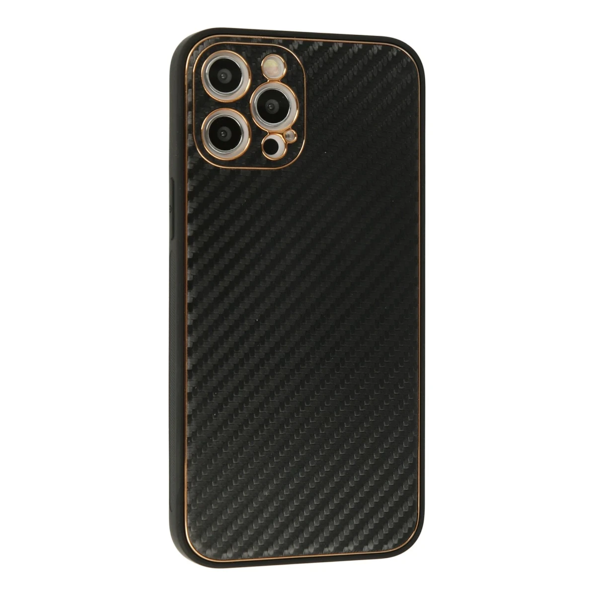 Newface Apple iPhone 12 Pro Kılıf Coco Karbon Silikon - Siyah