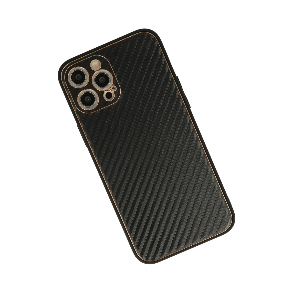 Newface Apple iPhone 12 Pro Kılıf Coco Karbon Silikon - Siyah