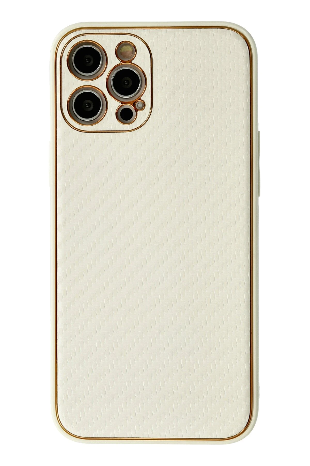 Newface iPhone 12 Pro Kılıf Coco Karbon Silikon - Beyaz