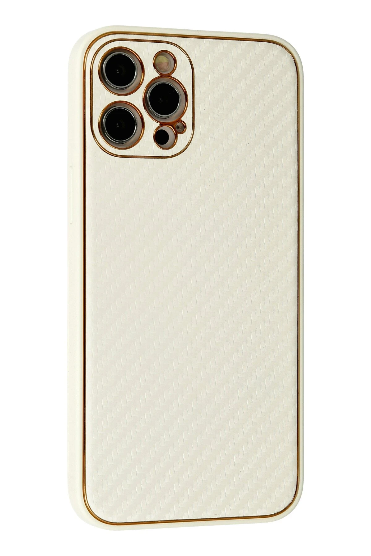 Newface iPhone 12 Pro Kılıf Coco Karbon Silikon - Beyaz
