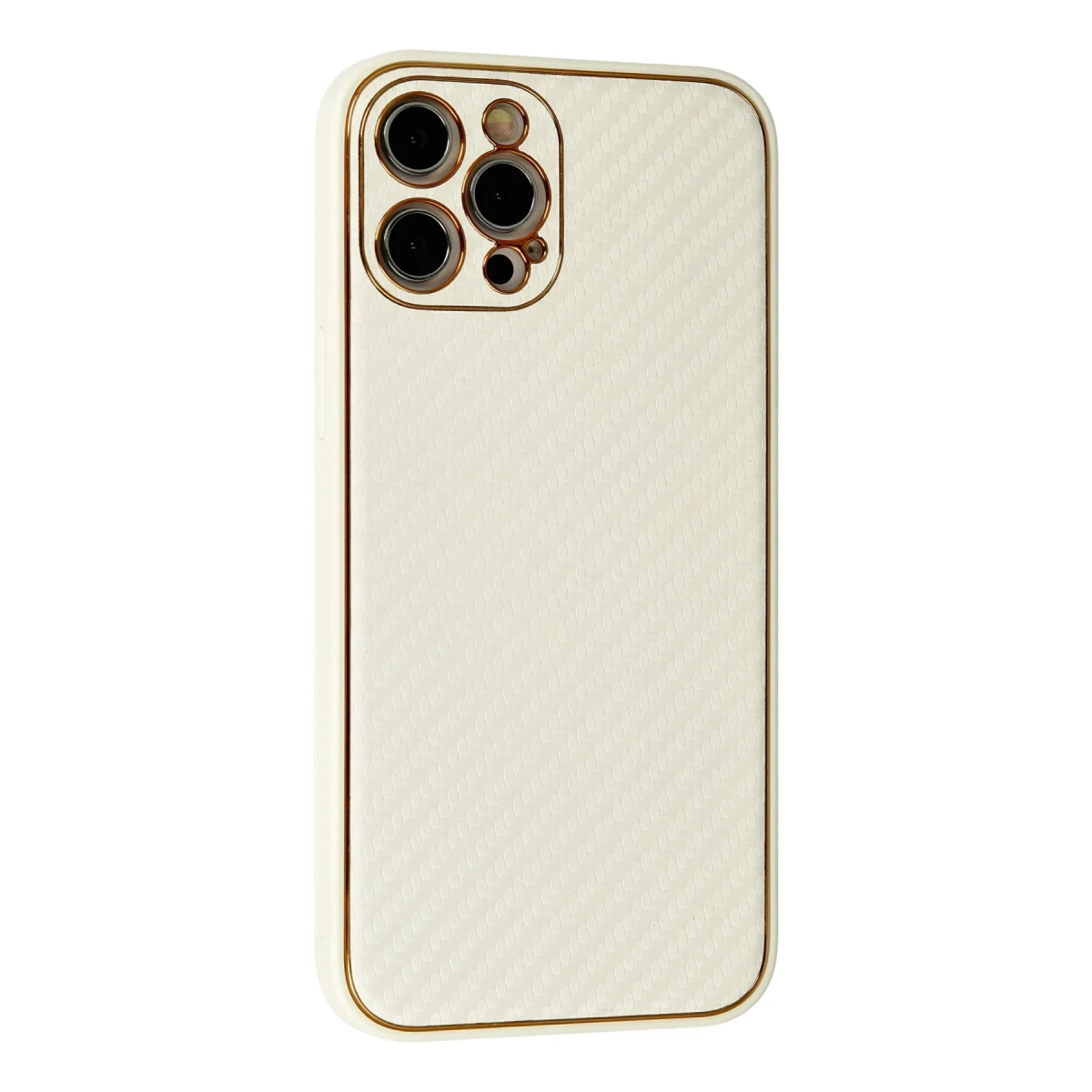 Newface Apple iPhone 12 Pro Kılıf Coco Karbon Silikon - Beyaz