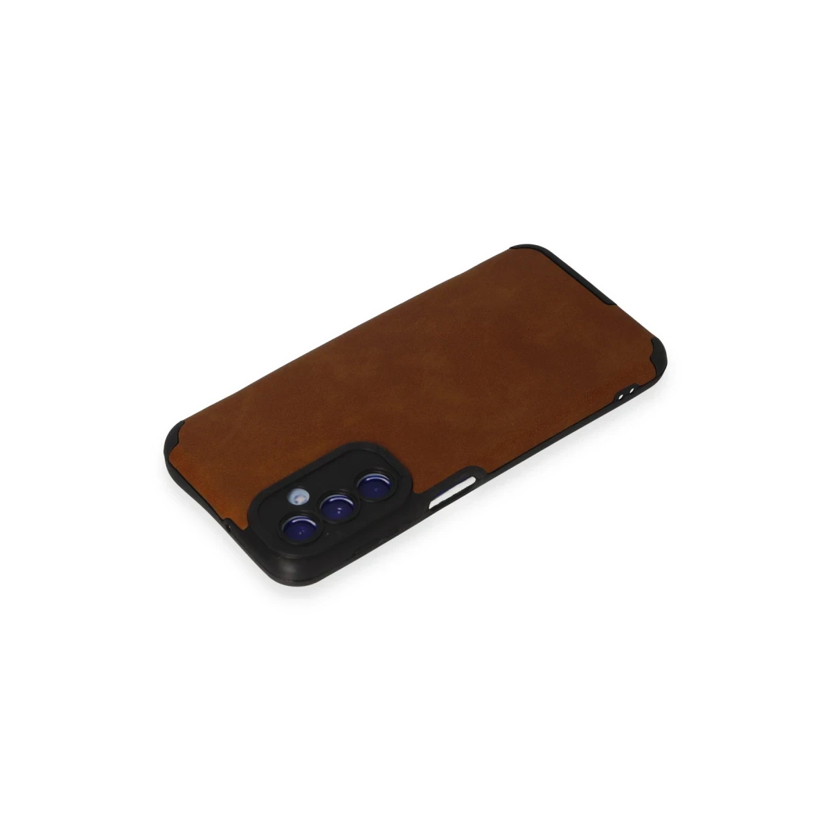 Newface Samsung Galaxy M34 5G Kılıf Loop Deri Silikon - Kahverengi
