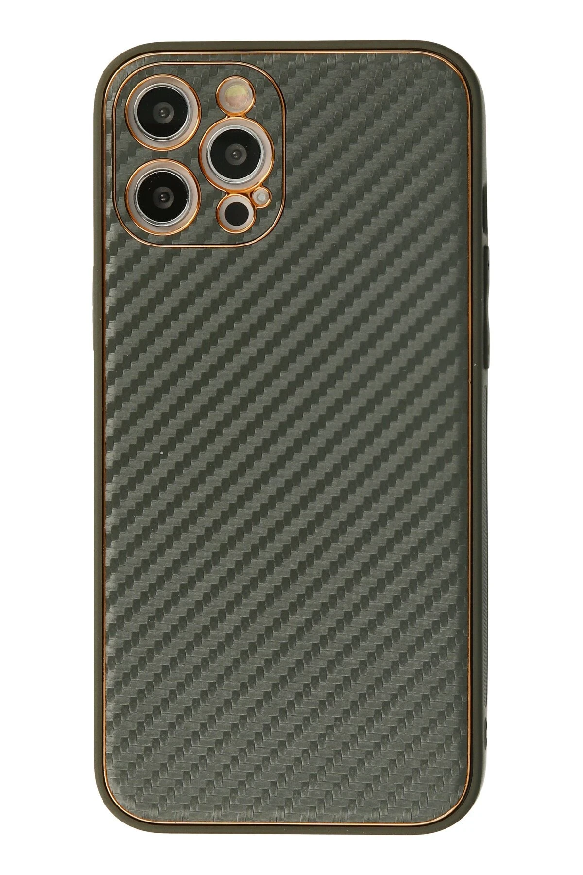 Newface iPhone 12 Pro Kılıf Coco Karbon Silikon - Füme