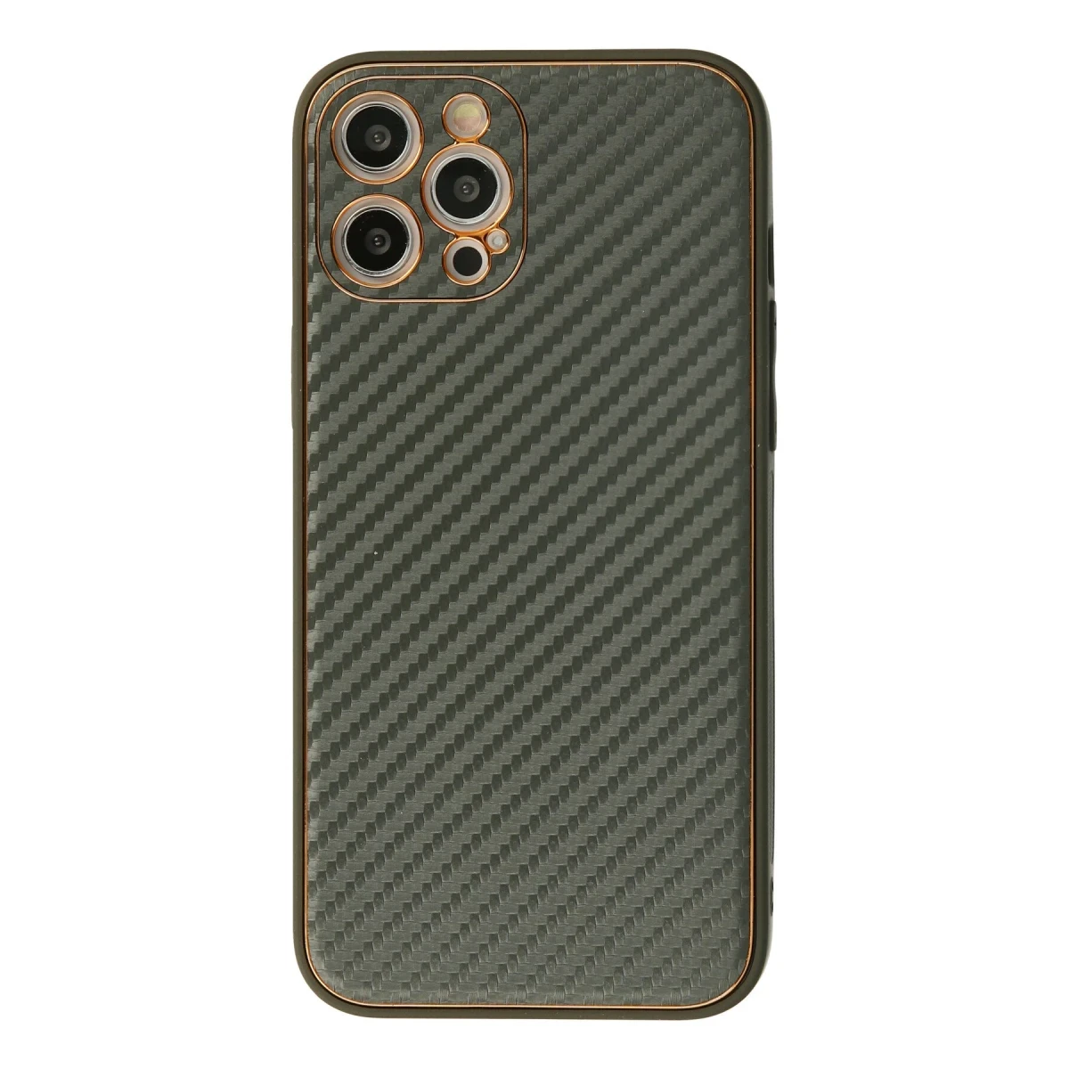 Newface Apple iPhone 12 Pro Kılıf Coco Karbon Silikon - Füme