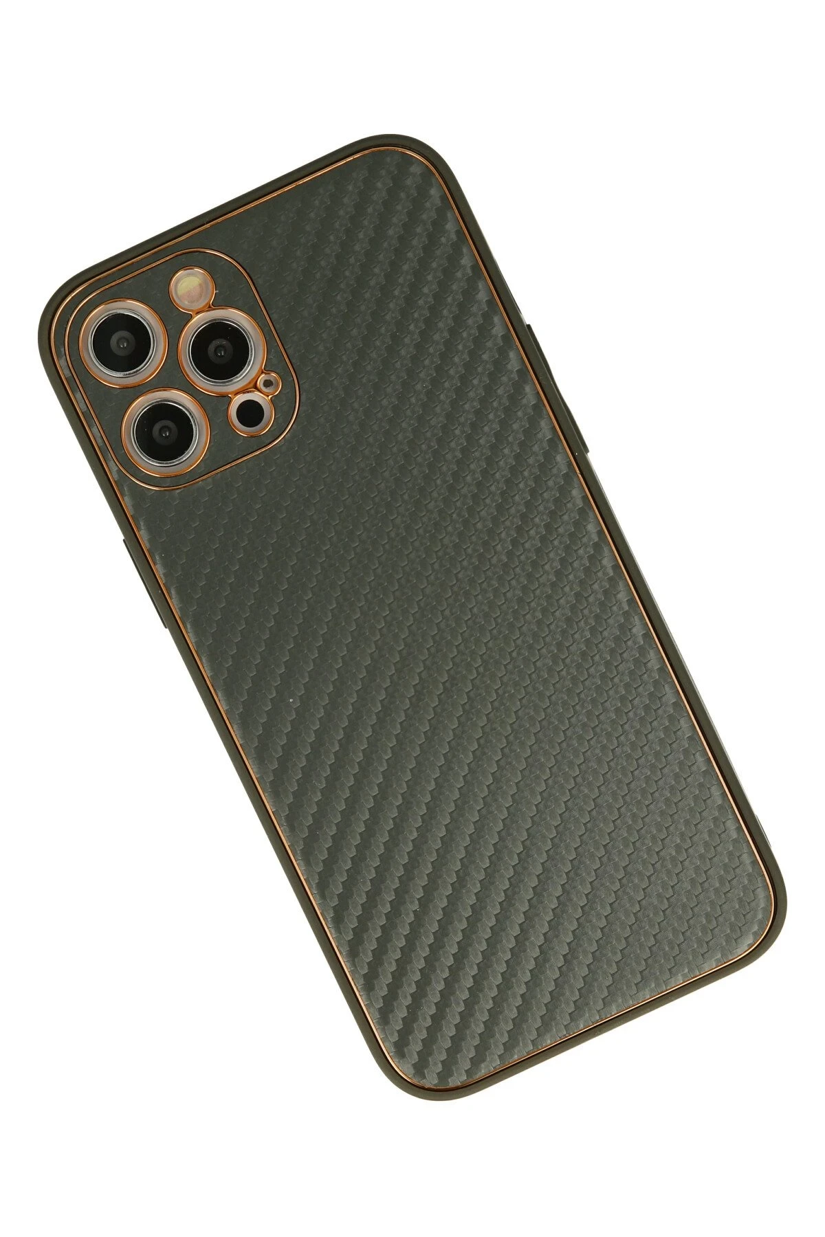 Newface iPhone 12 Pro Kılıf Coco Karbon Silikon - Füme