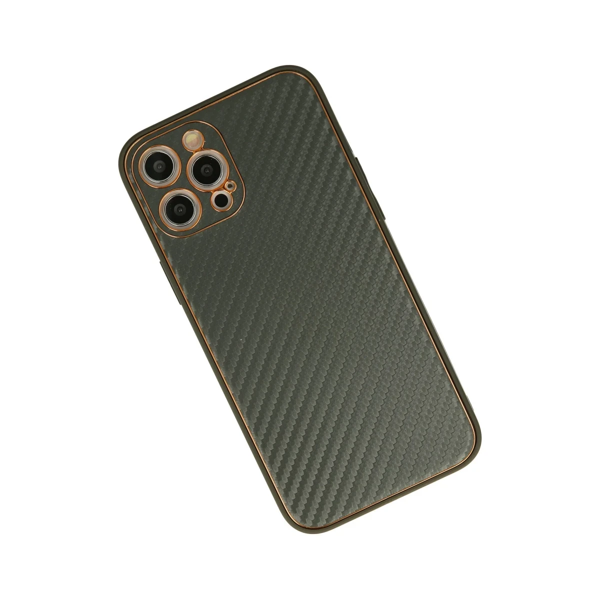 Newface Apple iPhone 12 Pro Kılıf Coco Karbon Silikon - Füme