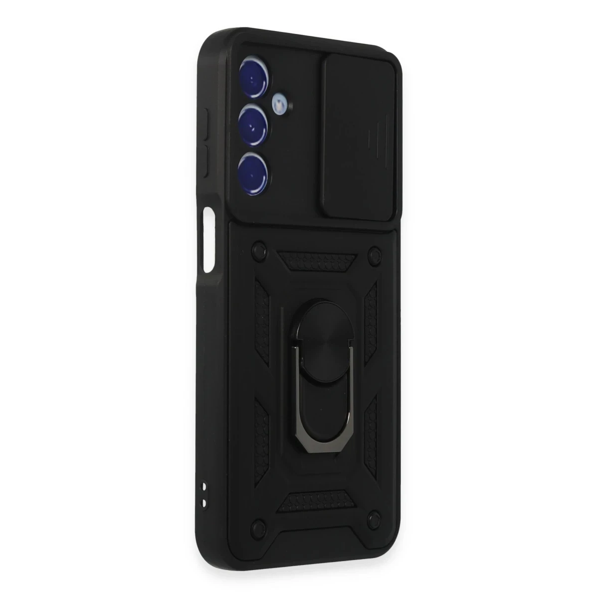 Newface Samsung Galaxy M34 5G Kılıf Pars Lens Yüzüklü Silikon - Siyah — görsel 8