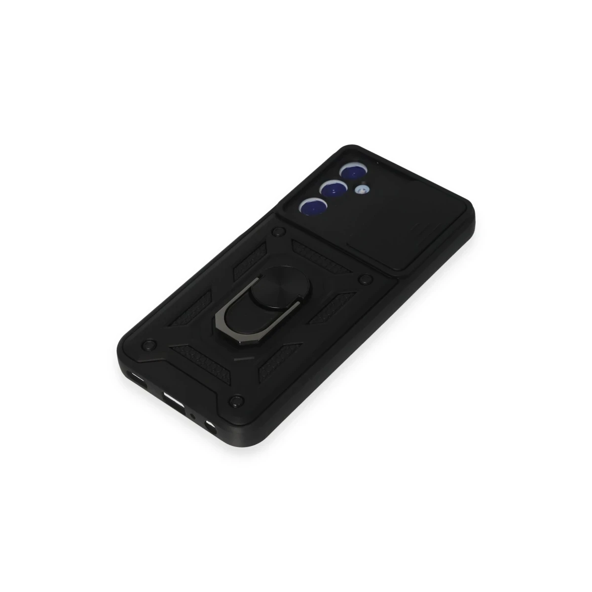 Newface Samsung Galaxy M34 5G Kılıf Pars Lens Yüzüklü Silikon - Siyah — görsel 11