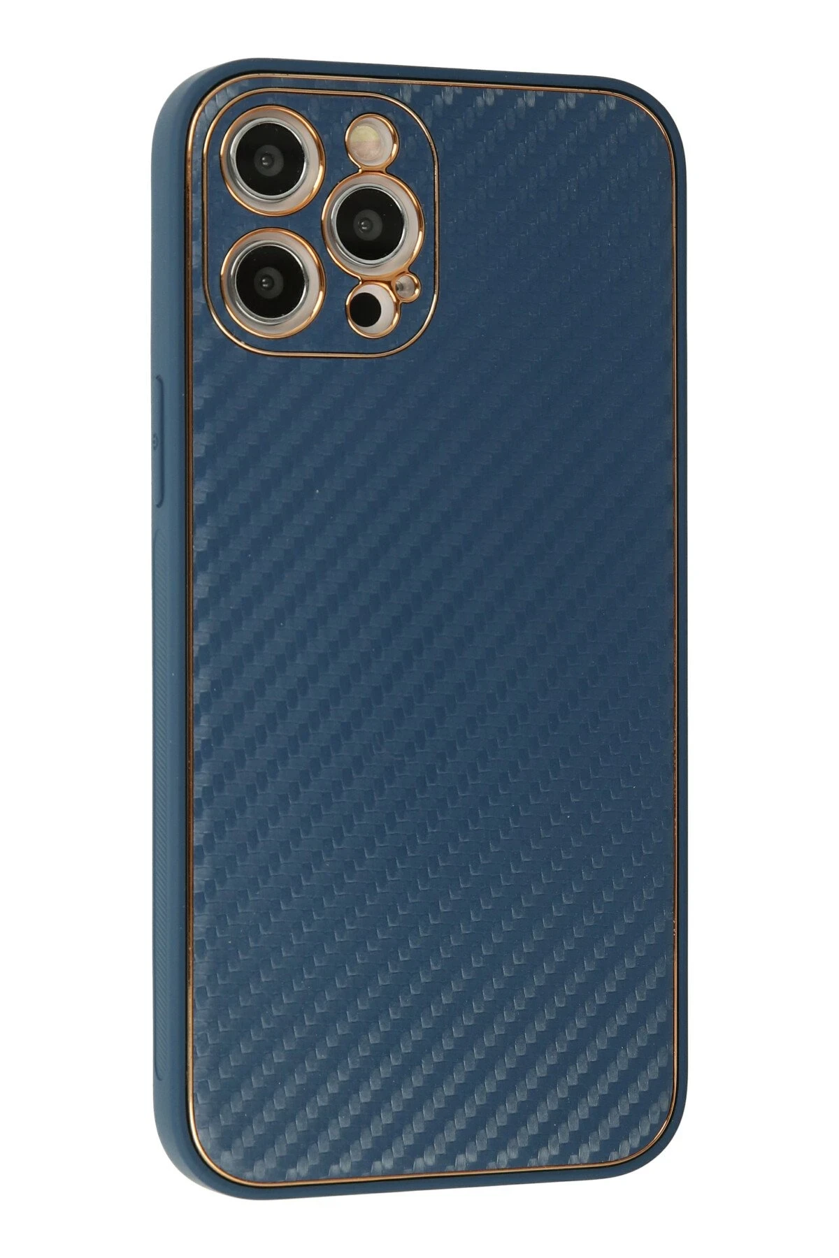 Newface iPhone 12 Pro Kılıf Coco Karbon Silikon - Mavi