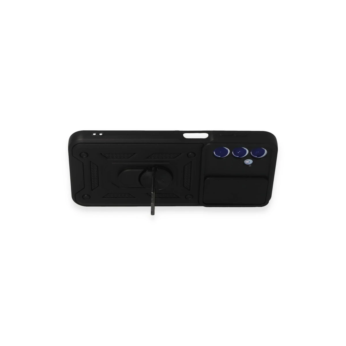 Newface Samsung Galaxy M34 5G Kılıf Pars Lens Yüzüklü Silikon - Siyah — görsel 12