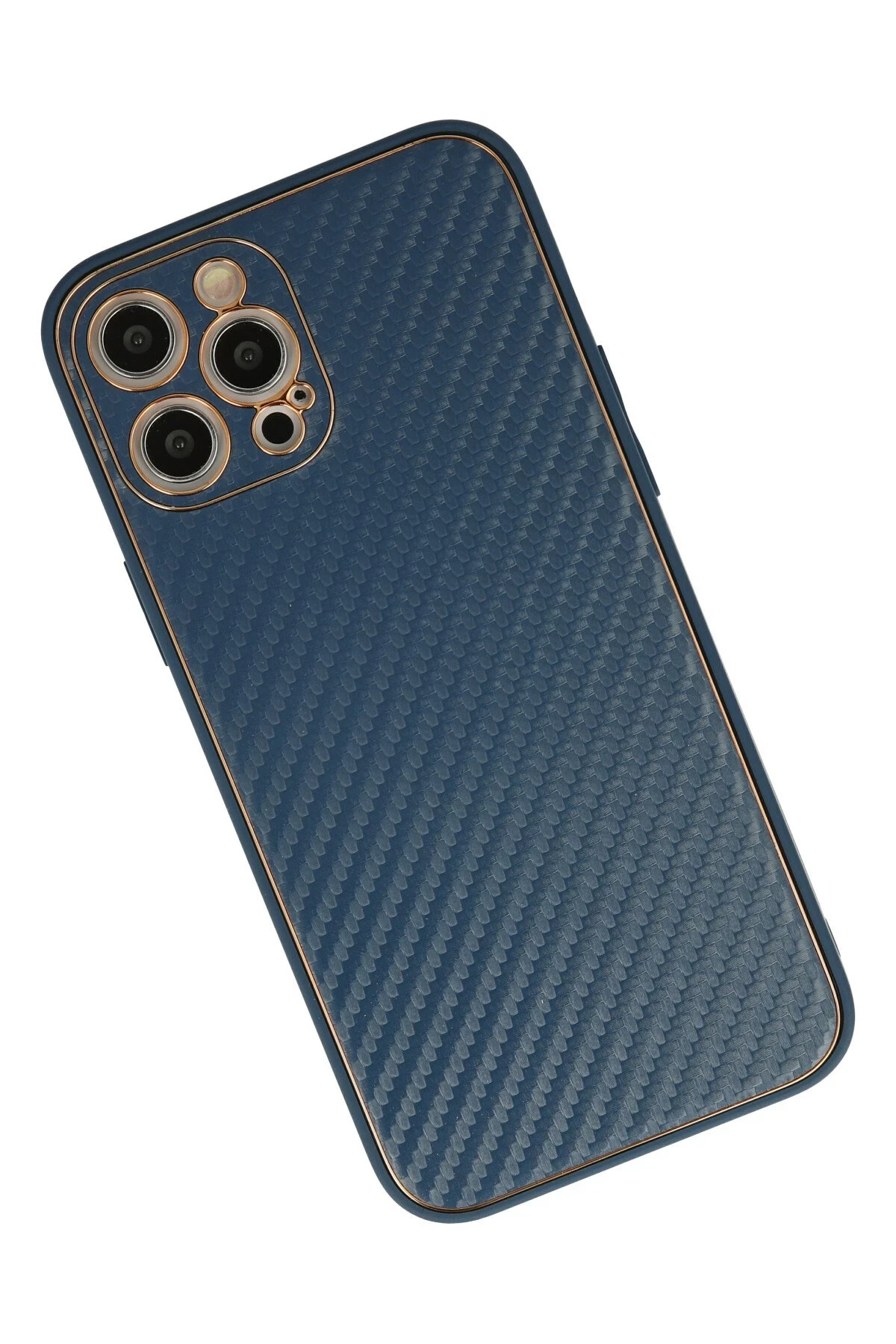 Newface iPhone 12 Pro Kılıf Coco Karbon Silikon - Mavi