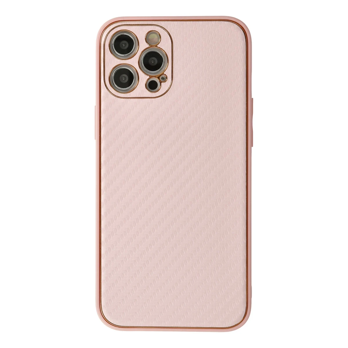 Newface Apple iPhone 12 Pro Max Kılıf Coco Karbon Silikon - Pembe — görsel 4