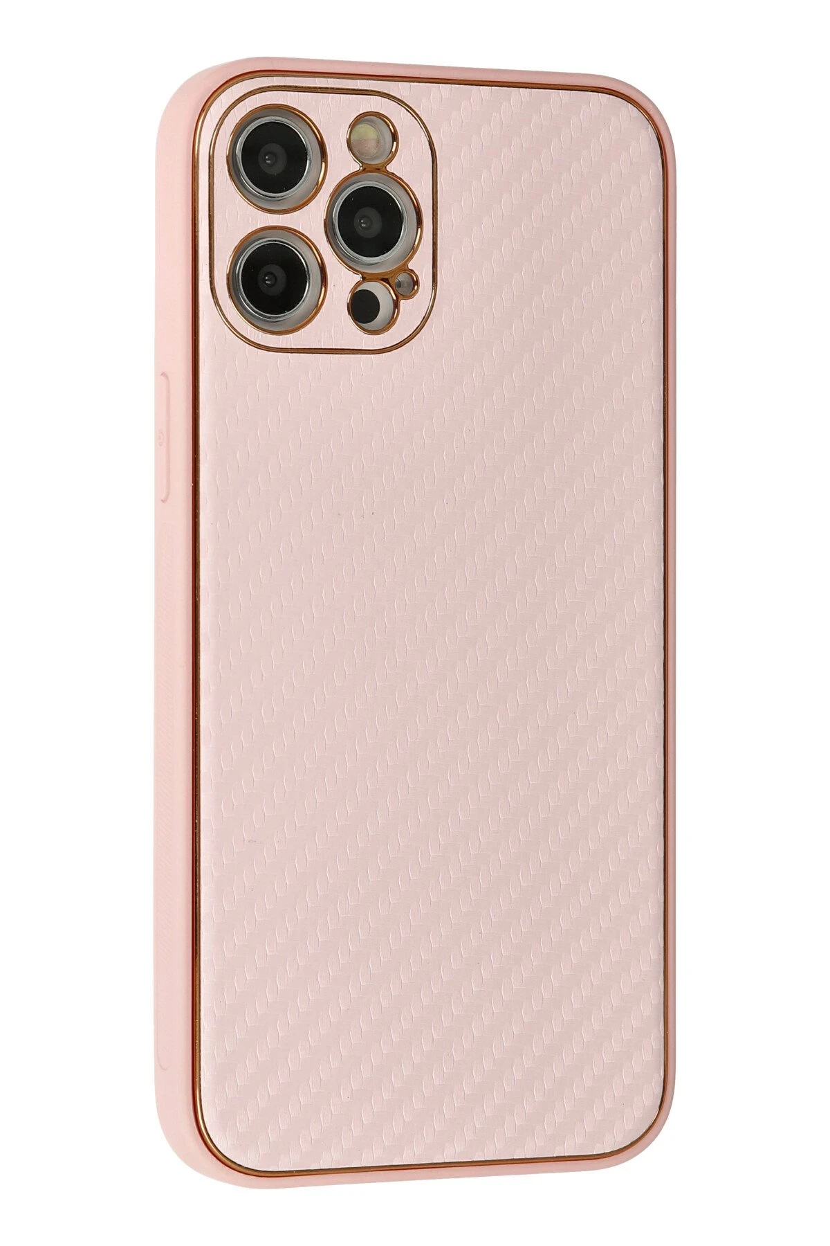 Newface iPhone 12 Pro Max Kılıf Coco Karbon Silikon - Pembe