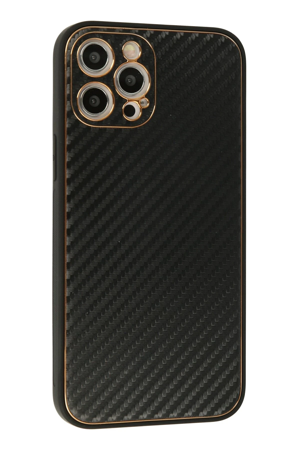 Newface iPhone 12 Pro Max Kılıf Coco Karbon Silikon - Siyah