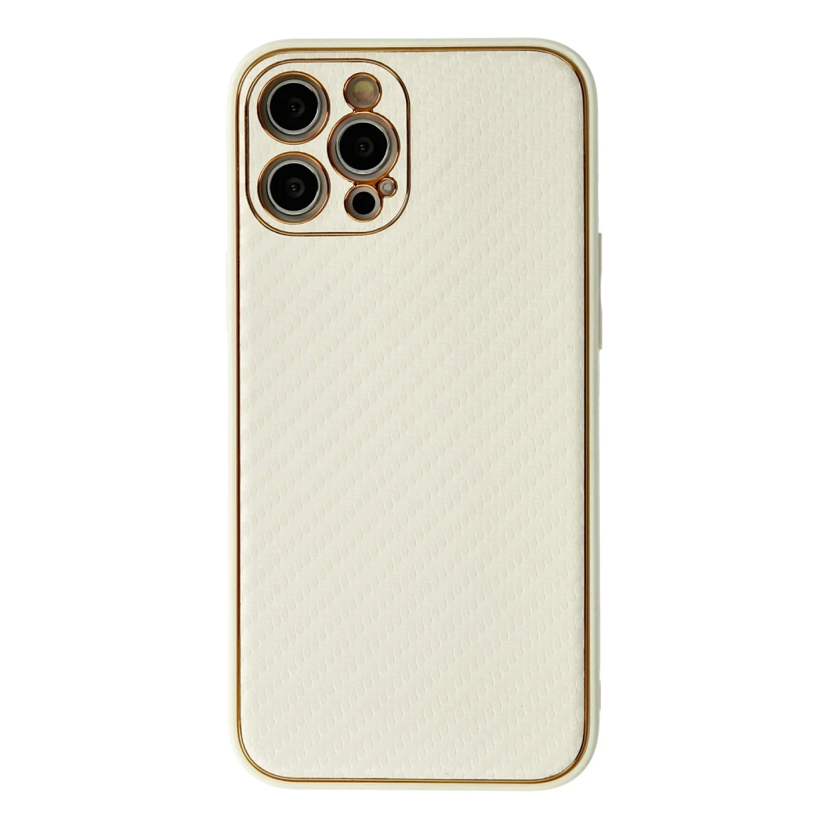 Newface Apple iPhone 12 Pro Max Kılıf Coco Karbon Silikon - Beyaz