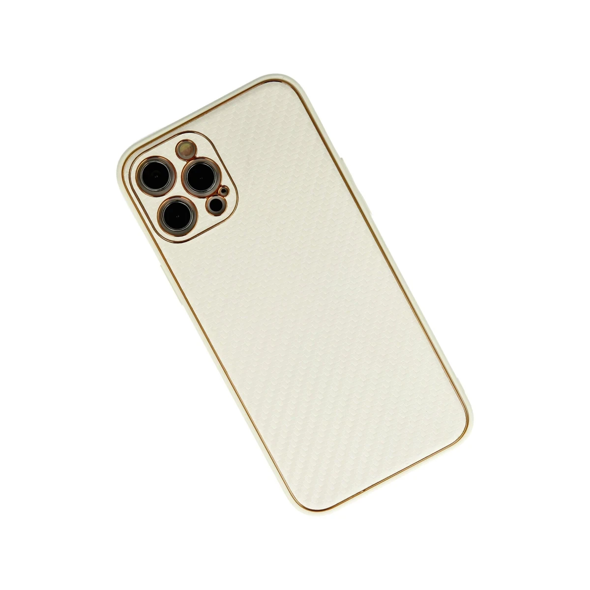 Newface Apple iPhone 12 Pro Max Kılıf Coco Karbon Silikon - Beyaz