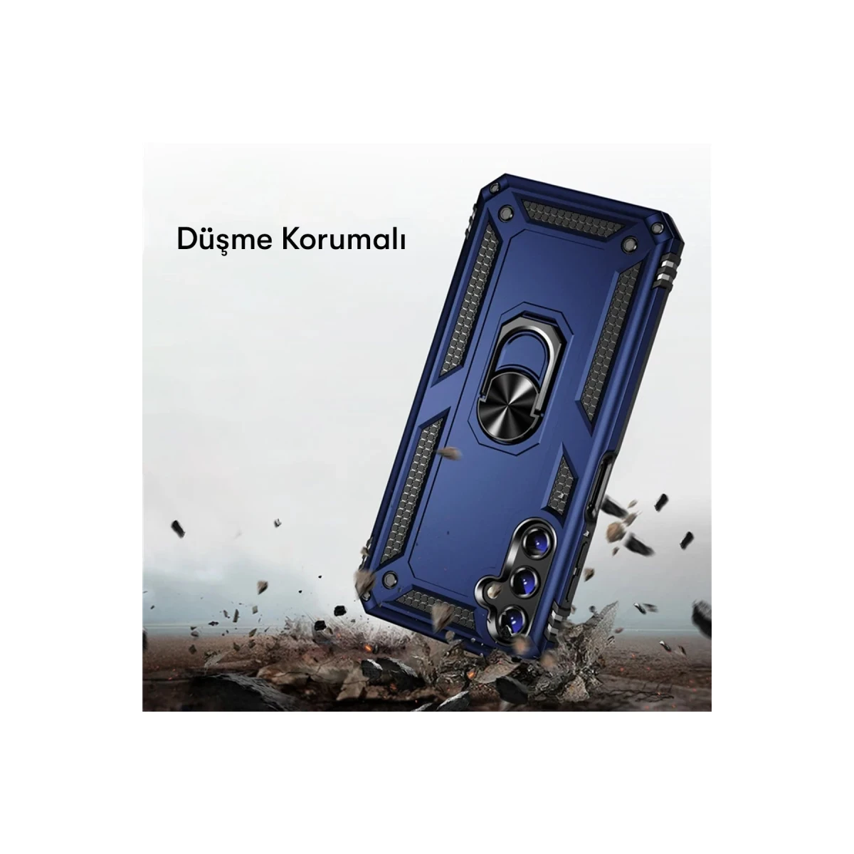 Newface Samsung Galaxy A04S Kılıf Sofya Yüzüklü Silikon Kapak - Siyah — görsel 8