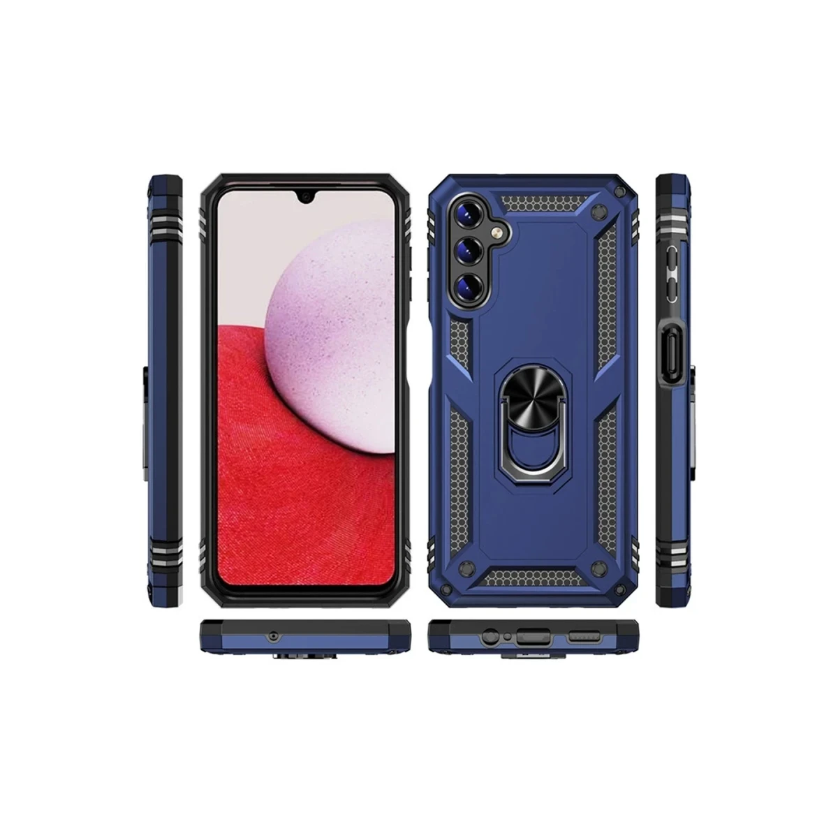 Newface Samsung Galaxy A04S Kılıf Sofya Yüzüklü Silikon Kapak - Siyah — görsel 10