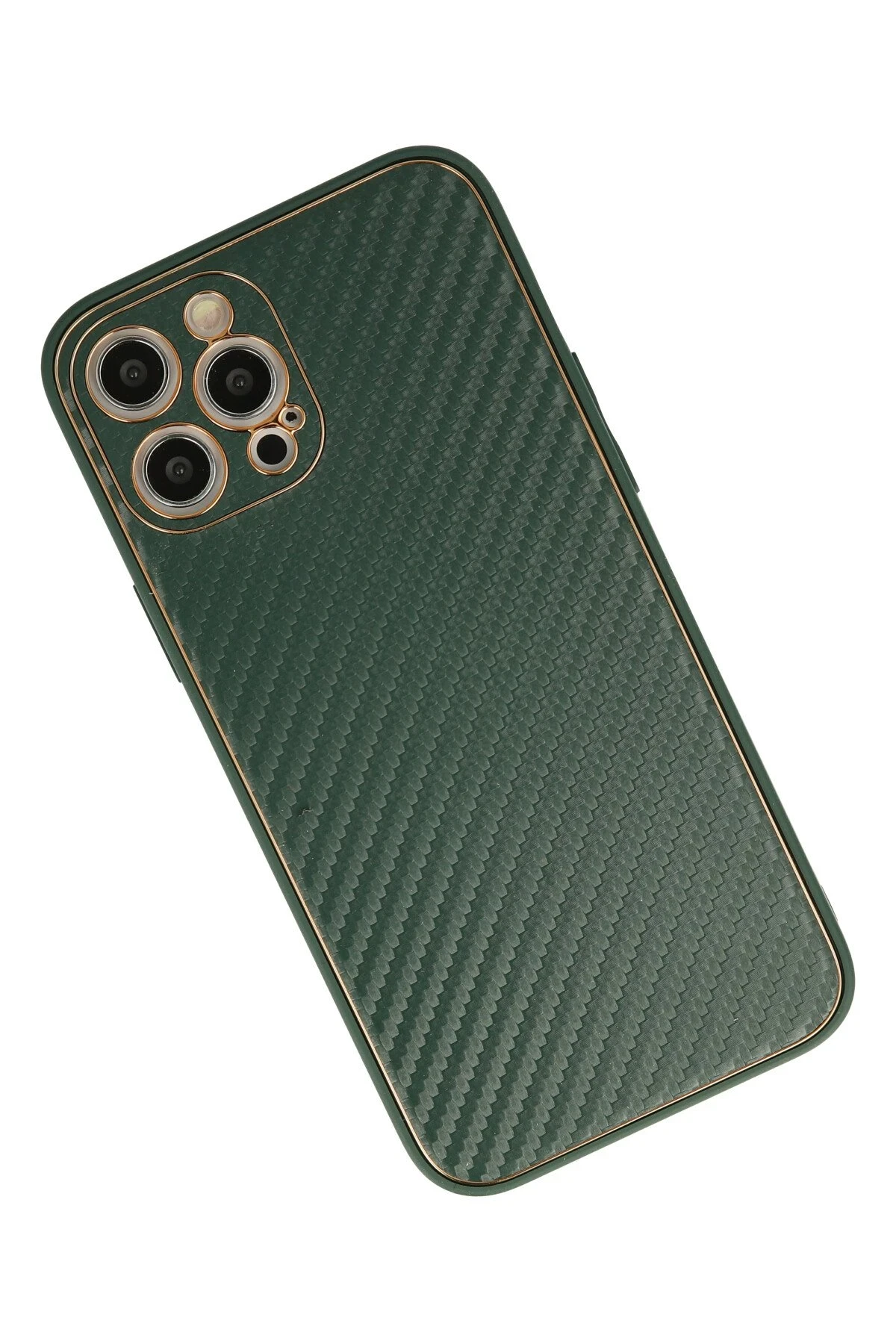 Newface iPhone 12 Pro Max Kılıf Coco Karbon Silikon - Yeşil