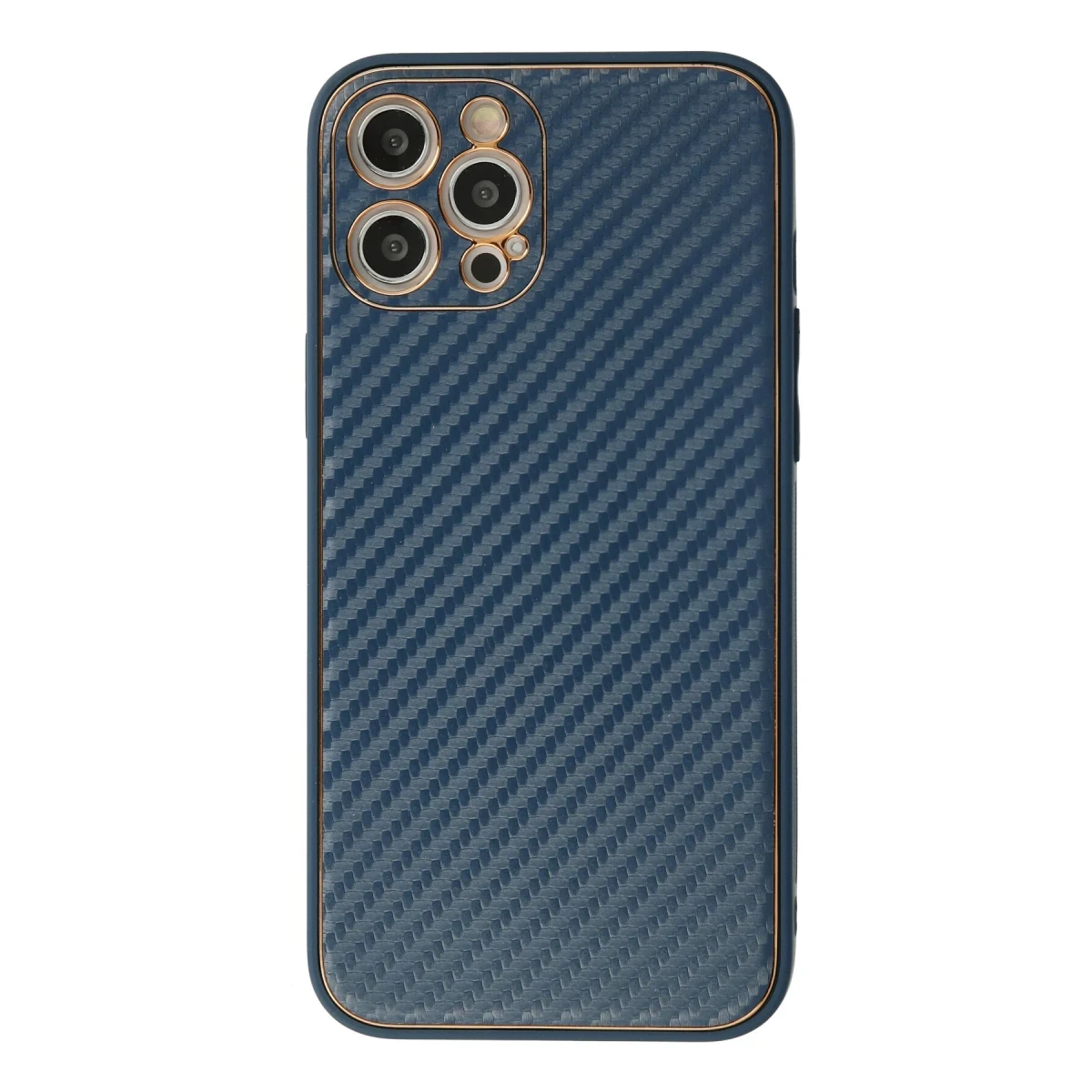Newface Apple iPhone 12 Pro Max Kılıf Coco Karbon Silikon - Mavi