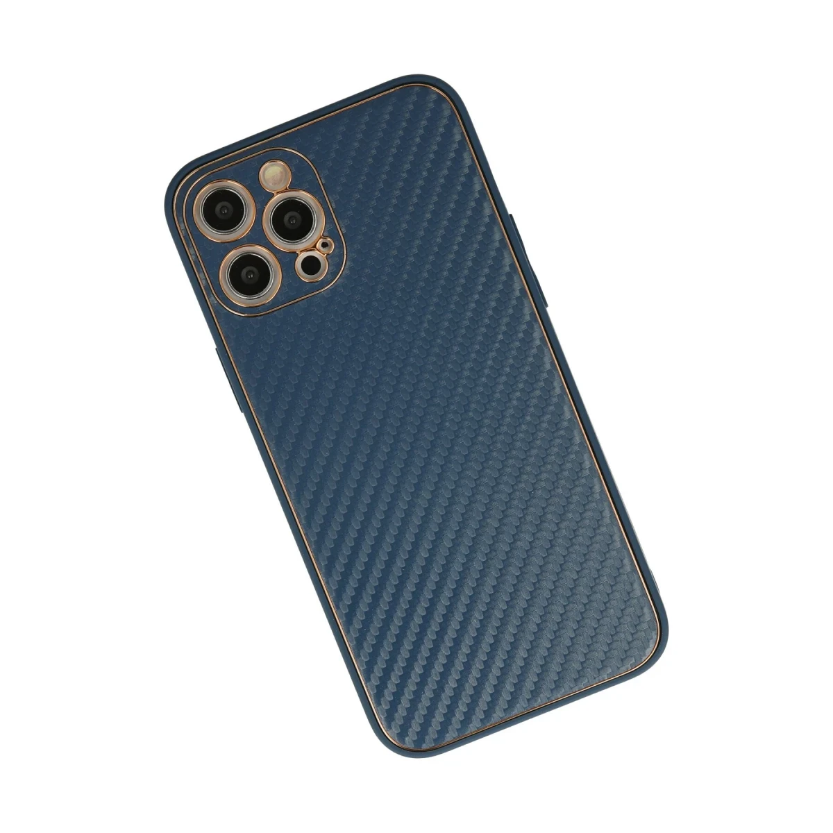 Newface Apple iPhone 12 Pro Max Kılıf Coco Karbon Silikon - Mavi