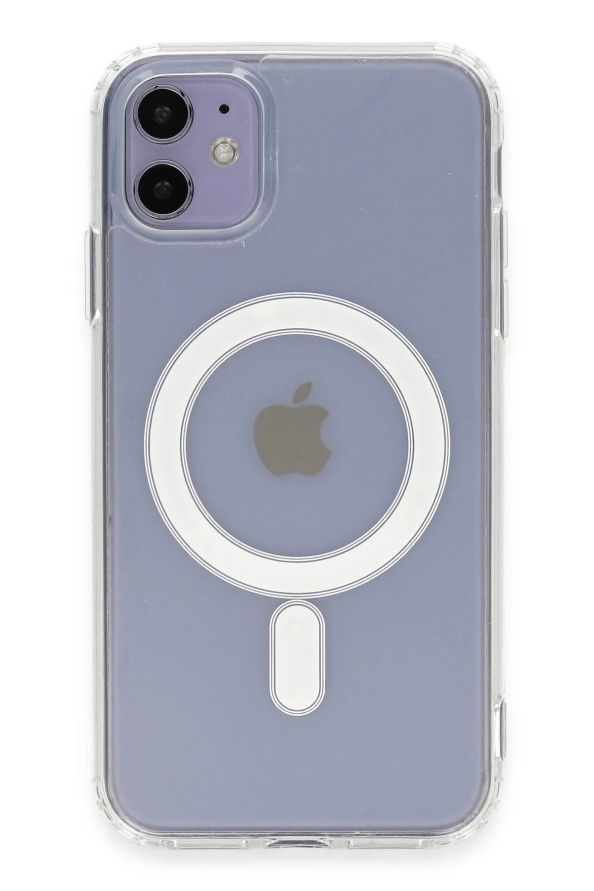 Newface Apple iPhone 11 Kılıf Matte Şeffaf Magneticsafe - Şeffaf
