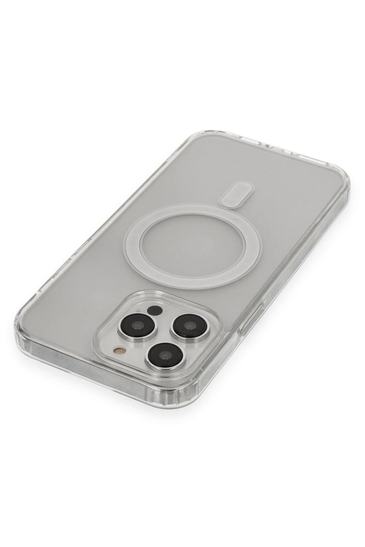 Newface iPhone 13 Pro Max Kılıf Matte Şeffaf Magneticsafe - Şeffaf
