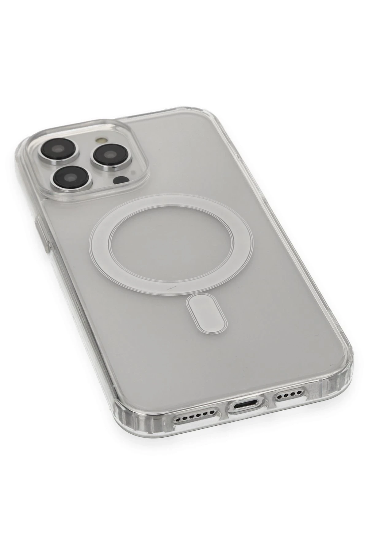 Newface iPhone 13 Pro Max Kılıf Matte Şeffaf Magneticsafe - Şeffaf