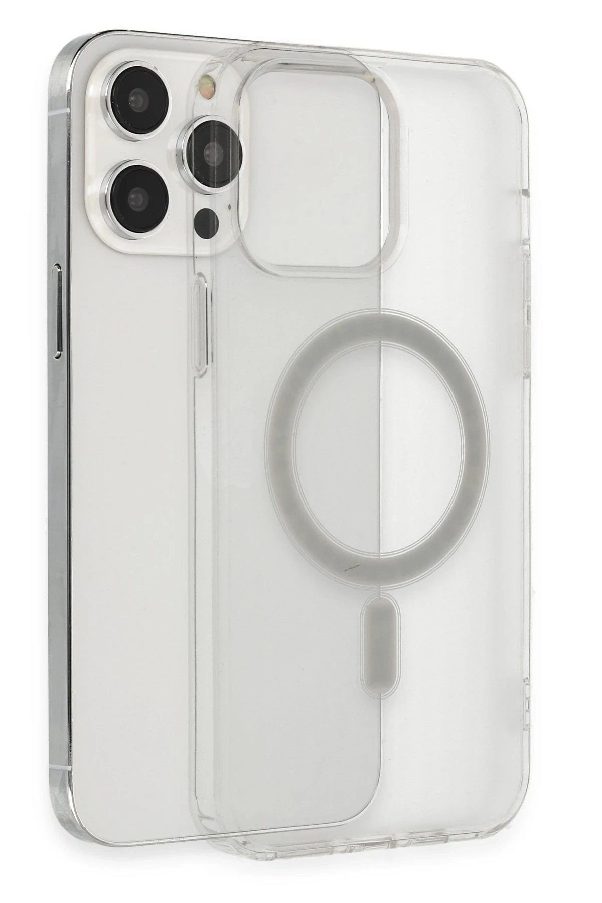 Newface iPhone 13 Pro Max Kılıf Matte Şeffaf Magneticsafe - Şeffaf