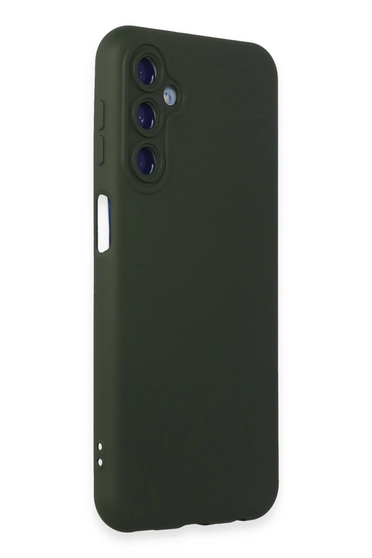 Newface Samsung Galaxy M34 5G Kılıf Nano içi Kadife Silikon - Koyu Yeşil
