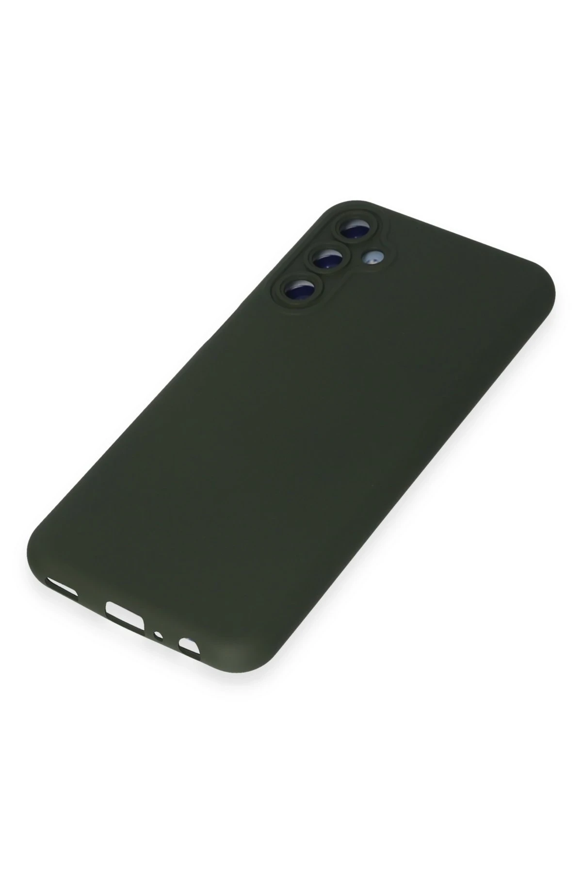 Newface Samsung Galaxy M34 5G Kılıf Nano içi Kadife Silikon - Koyu Yeşil