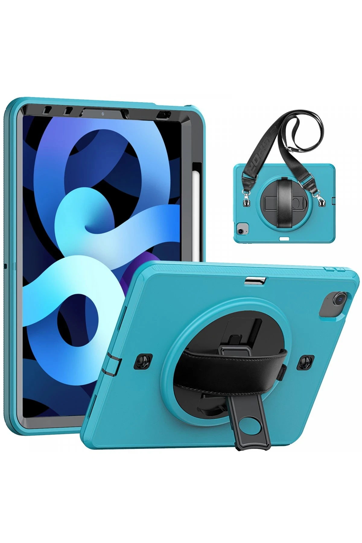 Newface iPad Pro 11 (2020) Kılıf Strap-C Otterbox Tablet Kapak - Mavi