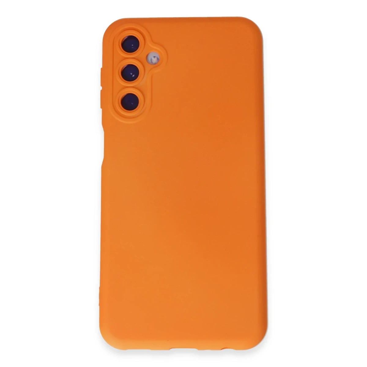 Newface Samsung Galaxy M14 5G Kılıf Nano içi Kadife Silikon - Turuncu