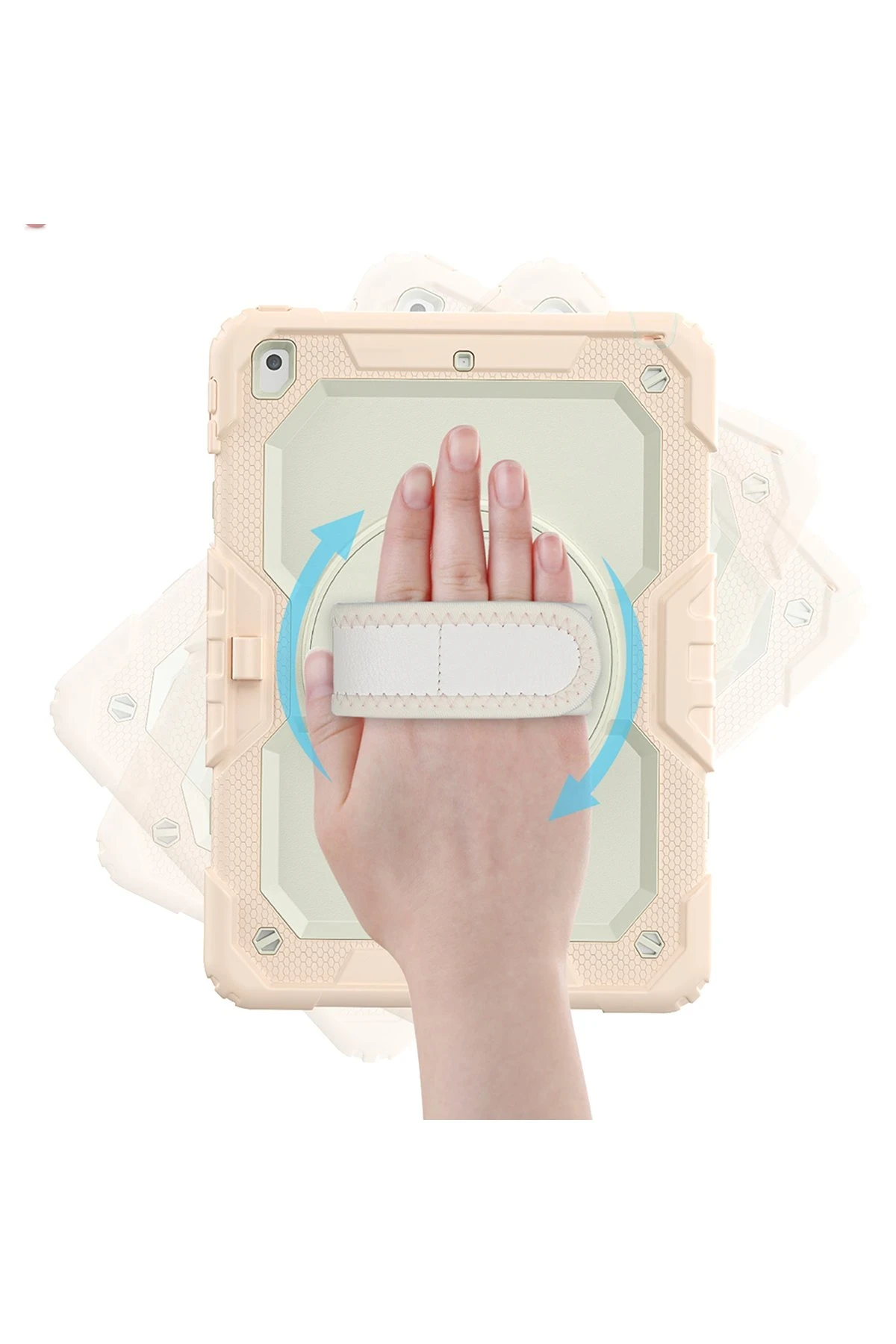 Newface Apple iPad 10.2 (7.nesil) Kılıf Strap New Tablet Kapak - Pembe — görsel 3
