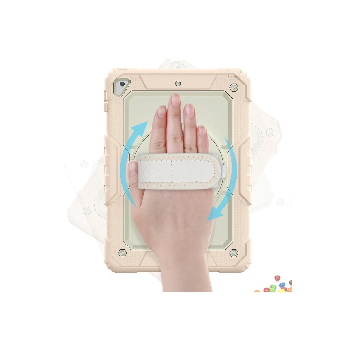 Newface Apple iPad 5 Air 9.7 Kılıf Strap New Tablet Kapak - Pembe — görsel 6