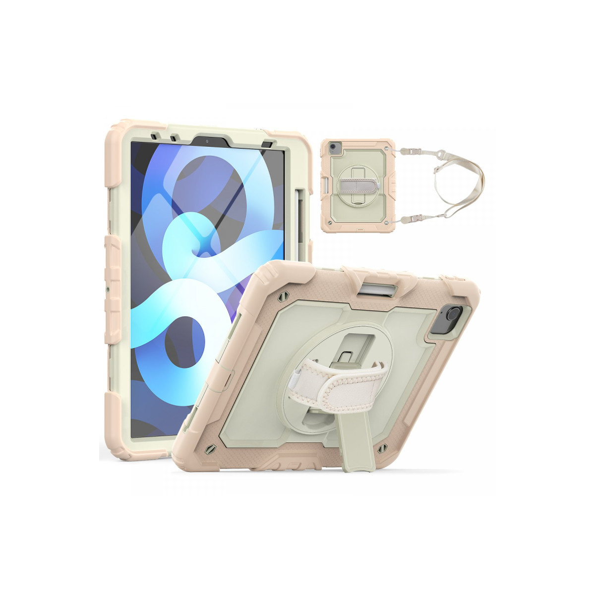 Newface Apple iPad Pro 11 (2020) Kılıf Strap New Tablet Kapak - Pembe — görsel 5