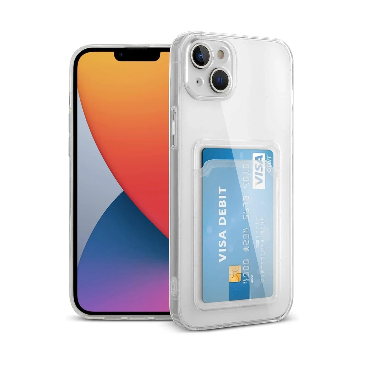 Newface Apple iPhone 13 Kılıf Kart Şeffaf Silikon - Şeffaf — görsel 3