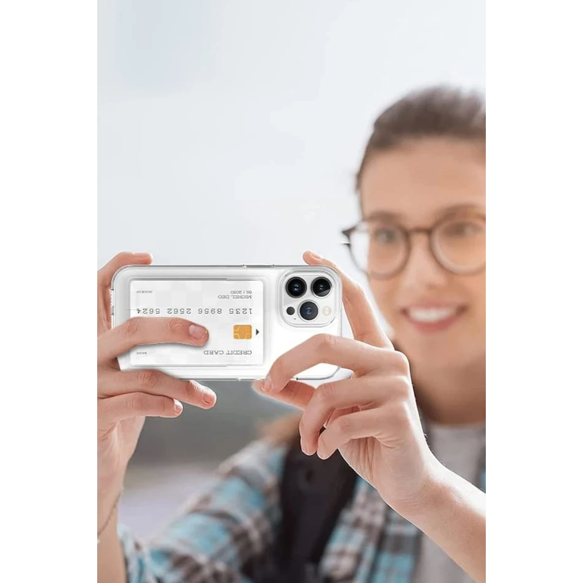 Newface Apple iPhone 13 Pro Kılıf Kart Şeffaf Silikon - Şeffaf — görsel 6